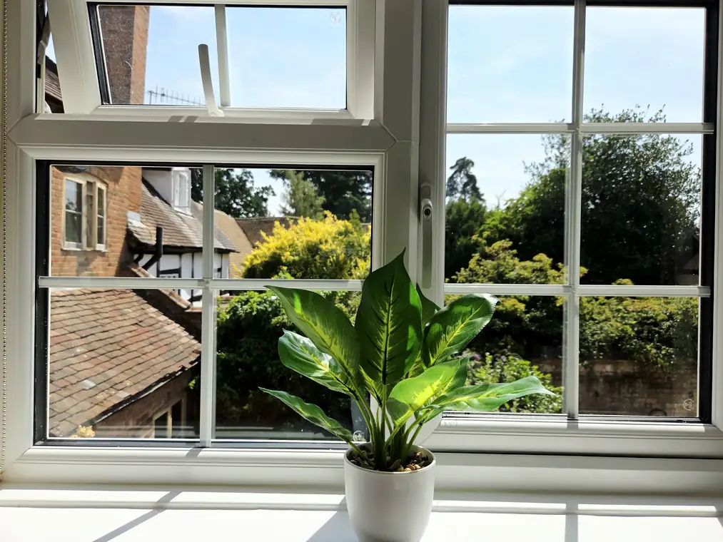 A view over Warwick rooftops from the main bedroom window